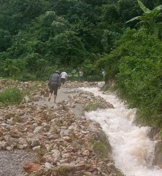 Huyện Võ Nhai: Lũ quét gây sạt lở tại xã Thượng Nung