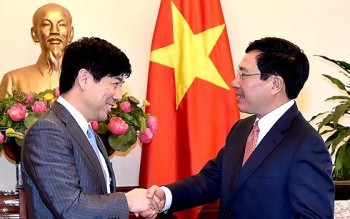 Phó Thủ tướng Phạm Bình Minh tiếp Quốc vụ khanh Nhật Bản