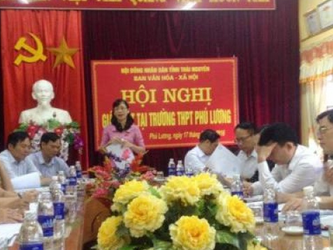 HĐND tỉnh giám sát tại trường THPT Phú Lương