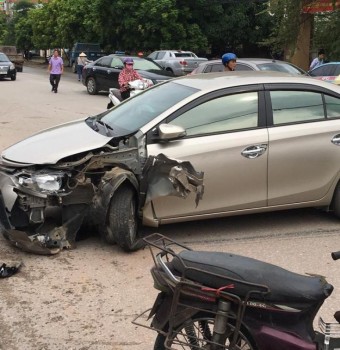 Tai nạn giao thông liên hoàn trên đường Bắc Kạn, TP Thái Nguyên
