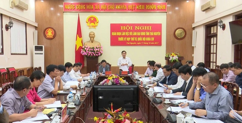 Đoàn Đại biểu Quốc hội tỉnh làm việc với lãnh đạo UBND tỉnh Thái Nguyên