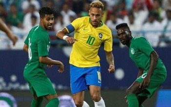 Neymar lập cú đúp kiến tạo, Brazil thắng Saudi Arabia 2-0