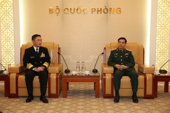 Thượng tướng Phan Văn Giang tiếp Tư lệnh Hải quân Nhật Bản