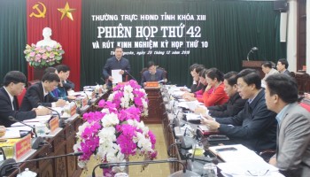 Phiên họp thứ 42, Thường trực HĐND tỉnh Thái Nguyên khóa XIII