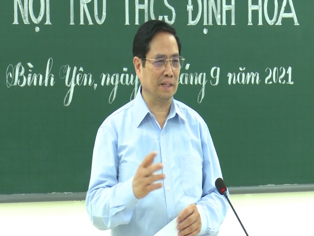 Thủ tướng chính phủ Phạm Minh Chính thăm và làm việc trực tuyến với một số đơn vị tại Thái Nguyên