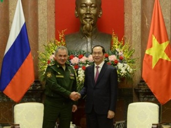 Chủ tịch nước Trần Đại Quang tiếp Bộ trưởng Quốc phòng Nga