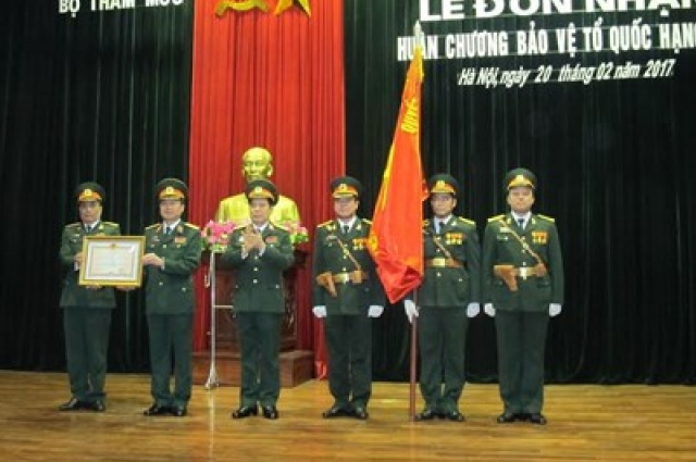 Bộ Tham mưu Tổng cục Kỹ thuật đón nhận Huân chương Bảo vệ Tổ quốc hạng Nhì