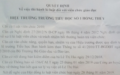 Cô giáo ở Quảng Bình tát học sinh chảy máu tai bị phạt 2,5 triệu đồng