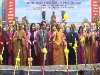 Phổ Yên: Khởi công xây dựng chùa Vinh Sơn