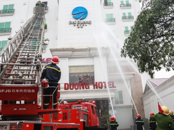 Thực tập phương án chữa cháy tại khách sạn cao tầng