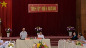 Tổng Bí thư, Chủ tịch nước Nguyễn Phú Trọng làm việc tại Kiên Giang