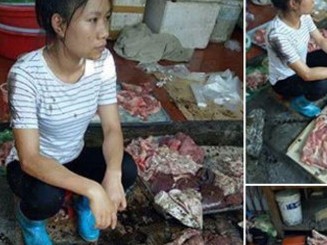 Thực hư thông tin cấm 2 người phụ nữ bị hắt dầu luyn bán thịt lợn
