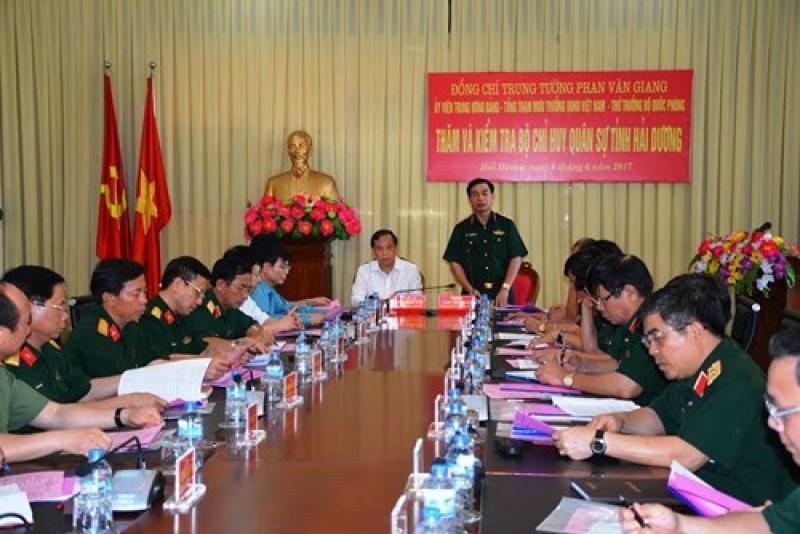 Tổng Tham mưu trưởng làm việc tại tỉnh Hải Dương