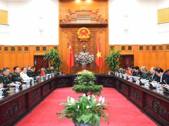 Thủ tướng tiếp Phó Chủ tịch Quân ủy Trung ương Trung Quốc
