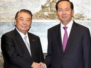 Chủ tịch nước Trần Đại Quang hội kiến Chủ tịch Hạ viện Nhật Bản