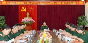 Thượng tướng Lương Cường làm việc với Bộ tư lệnh Quân khu 4