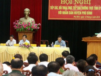 Thường trực Tỉnh ủy Thái Nguyên đối thoại với nhân dân huyện Phú Bình
