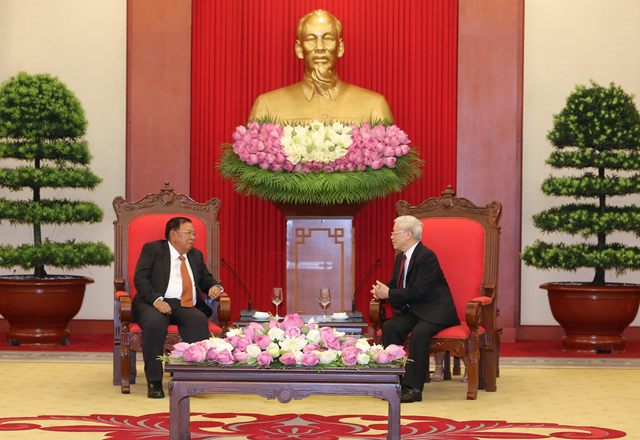 Tổng Bí thư, Chủ tịch nước tiếp Tổng Bí thư, Chủ tịch nước Lào