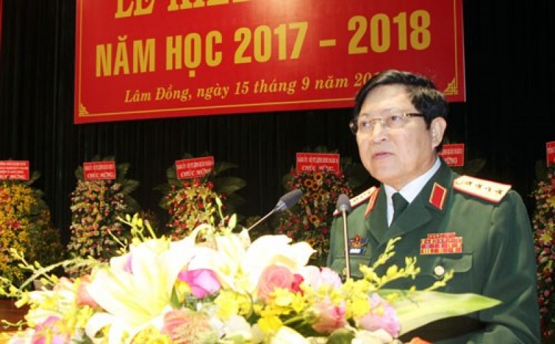 Đại tướng Ngô Xuân Lịch dự lễ khai giảng năm học mới tại Học viện Lục quân
