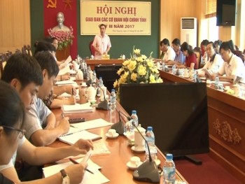 Hội nghị giao ban các cơ quan Nội chính tỉnh Thái Nguyên quý III, năm 2017