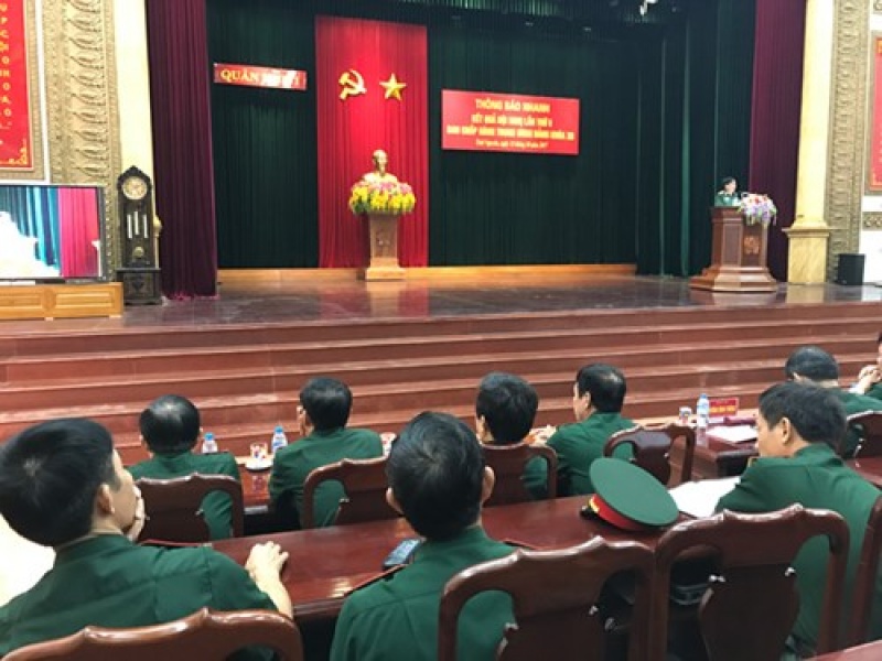 Đảng ủy Quân khu 1 thông báo nhanh kết quả Hội nghị lần thứ 6 Ban Chấp hành Trung ương Đảng khóa XII