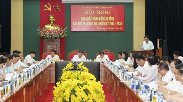 Hội nghị Ban Chấp hành Đảng bộ tỉnh Thái Nguyên lần thứ 16, khóa XIX, nhiệm kỳ 2015-2020