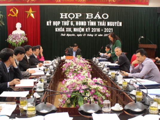 Họp báo Kỳ họp thứ 6, HĐND tỉnh Thái Nguyên khóa XIII, nhiệm kỳ 2016-2021