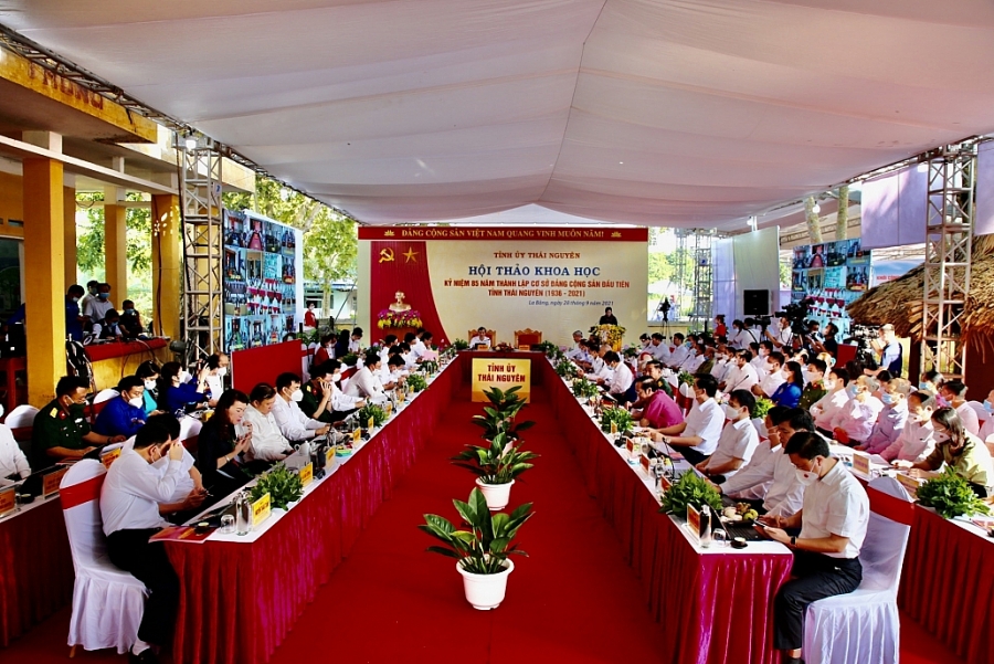 [Photo] Hội thảo khoa học kỷ niệm 85 năm thành lập cơ sở Đảng Cộng sản đầu tiên tỉnh Thái Nguyên (1936-2021)