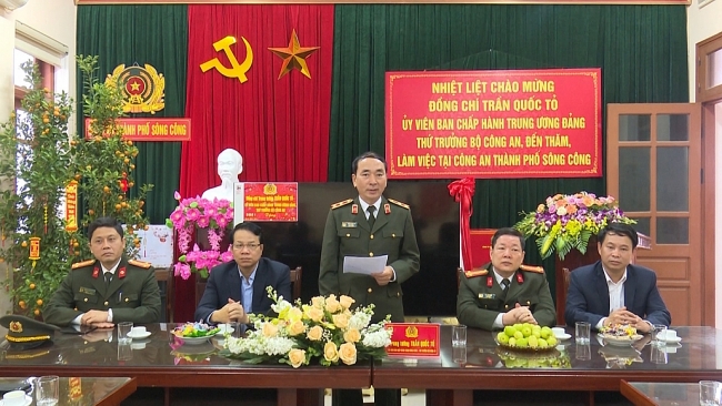 Đồng chí Thứ trưởng Bộ Công an làm việc tại tỉnh Thái Nguyên