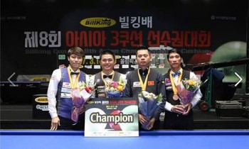 Quốc Nguyện vô địch giải billiards carom 3 băng châu Á 2017
