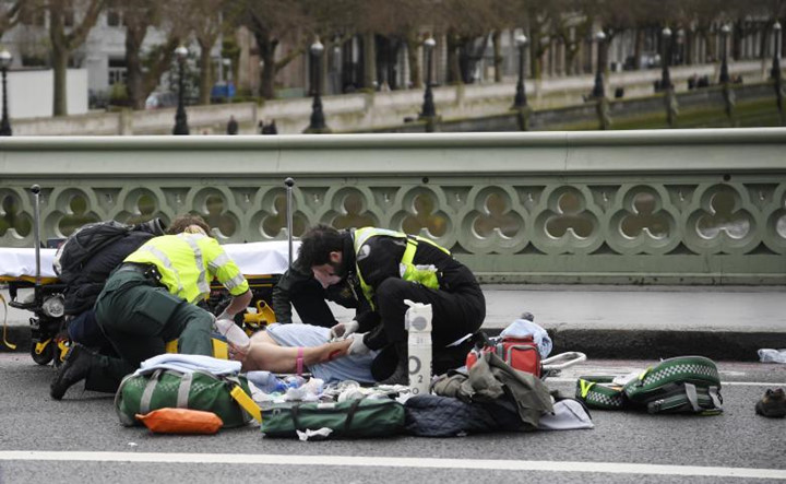 Hiện trường vụ tấn công khủng bố ở London, Anh