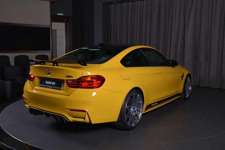 an tuong voi bmw m4 coupe speed yellow mau vang tuyet dep