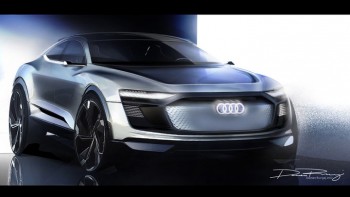 Hé lộ hình ảnh phác thảo về Audi E-tron phiên bản mới