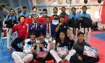 Việt Nam đoạt năm HC vàng giải taekwondo Kazakhstan Mở rộng