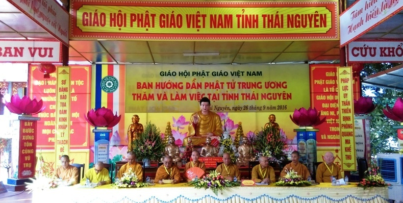 Ban Hướng dẫn Phật tử Trung ương làm việc với Ban Trị sự Giáo hội Phật giáo Việt Nam tỉnh Thái Nguyên