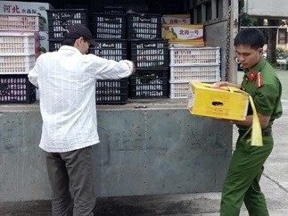 Nghệ An bắt giữ 1,8 tấn hoa quả Trung Quốc không có giấy tờ hợp lệ