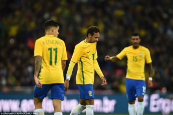 Tuyển Anh may mắn tìm được trận hòa trước Brazil
