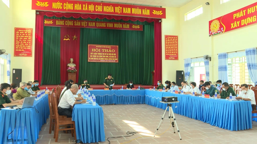 Hội thảo kết luận thông tin về 2 phần mộ liệt sĩ tại huyện Phú Bình (cm quóc phòng toàn dan 7/9)