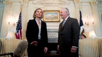 EU và Mỹ lần đầu thảo luận về các mối quan hệ với Nga và Iran