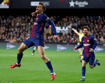 Coutinho ghi bàn, Barcelona vào chung kết Cúp Nhà vua