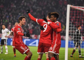 Đại thắng 5-0 Besiktas, Bayern Munich nắm chắc vé vào vòng tứ kết