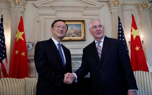 Ngoại trưởng Mỹ tiếp Ủy viên Quốc vụ viện Trung Quốc Dương Khiết Trì