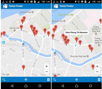 Ứng dụng giúp tìm kiếm nhà vệ sinh công cộng tại Việt Nam