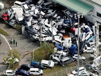 Ngành ô tô Nhật Bản tính toán thiệt hại sau siêu bão Jebi và động đất