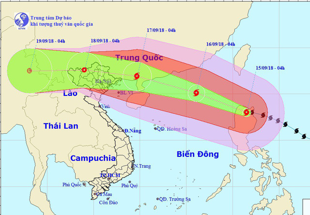 Hôm nay siêu bão Mangkhut vào Biển Đông