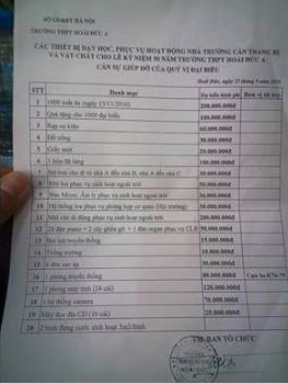 Vụ kêu gọi ủng hộ tảng đá 100 triệu đồng: Trường rút chi phí tổ chức chỉ còn 100 triệu đồng