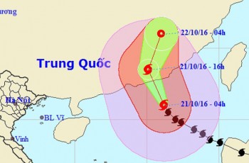 Chiều nay bão Haima vào đất liền Trung Quốc