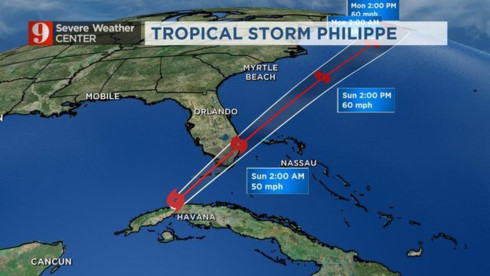 Bang Florida của Mỹ chuẩn bị đón bão nhiệt đới Philippe