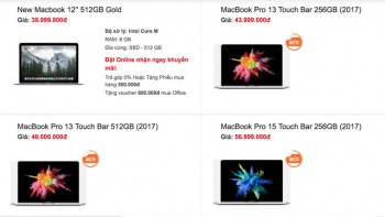 Macbook Pro thế hệ mới có giá chính hãng từ 37 triệu đồng