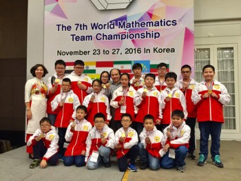 Học sinh Hoàn Kiếm lập kỉ lục tại kì thi Vô địch các đội tuyển Toán quốc tế WMTC 2016